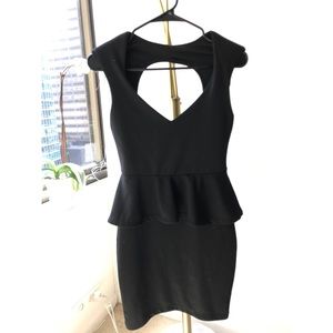 Black Peplum Dress